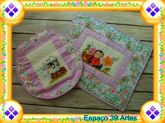 JOGOS DE BANHEIRO EM MATELASSE COM PINTURA