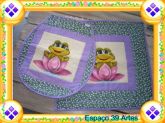 JOGOS DE BANHEIRO EM MATELASSE COM PINTURA