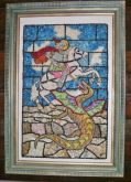ARTE EM CONCHAS - VITRAL DE SÃO JORGE