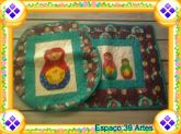 JOGOS DE BANHEIRO EM MATELASSE COM PINTURA