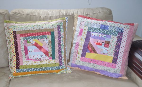 Capas para almofada em patchwork e matelasse